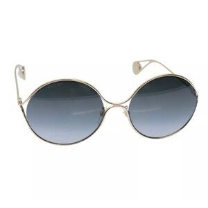 NWOT GUCCI sunglasses GG0253SA Gold Metal Frame Authentic Italy